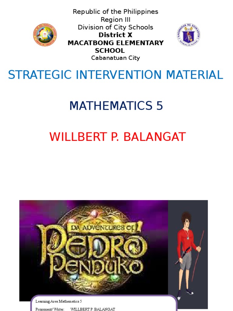 Strategic Intervention Material in Math 5 PDF Polygon Teaching