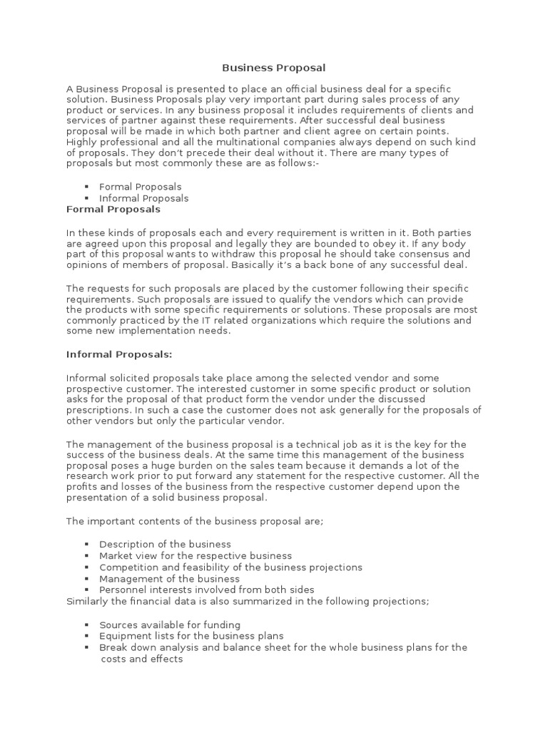 Introduction for a business proposal image