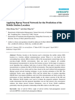 Sensors: Applying Rprop Neural Network For The Prediction of The Mobile Station Location