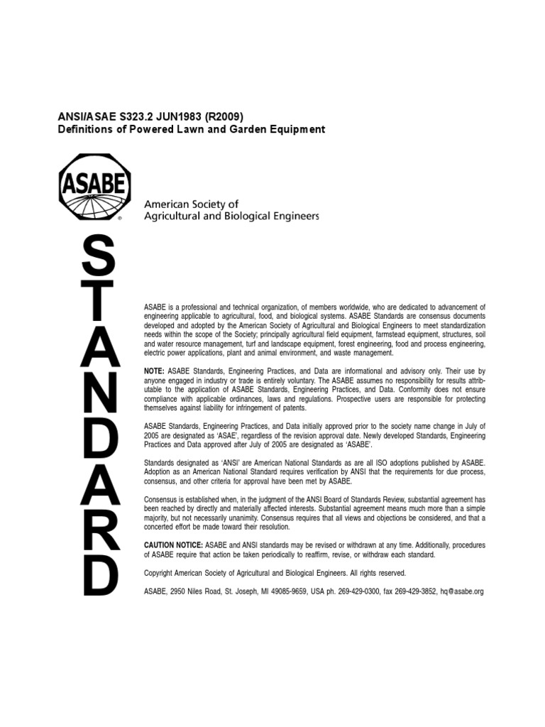 Ansi Asabe s319.4 Feb2008 | PDF | Mower | Tractor