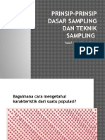 Prinsip-Prinsip Dasar Sampling Dan Teknik Sampling 2015 DR - Yusuf