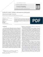 Emirmahmutoglu-Köse-2011-Testing For Granger Causality in Heterogeneous Mixed Panels