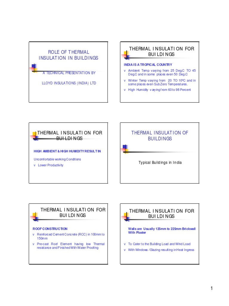 Thermal Insulation in Indian Buildings | PDF | Building Insulation ...