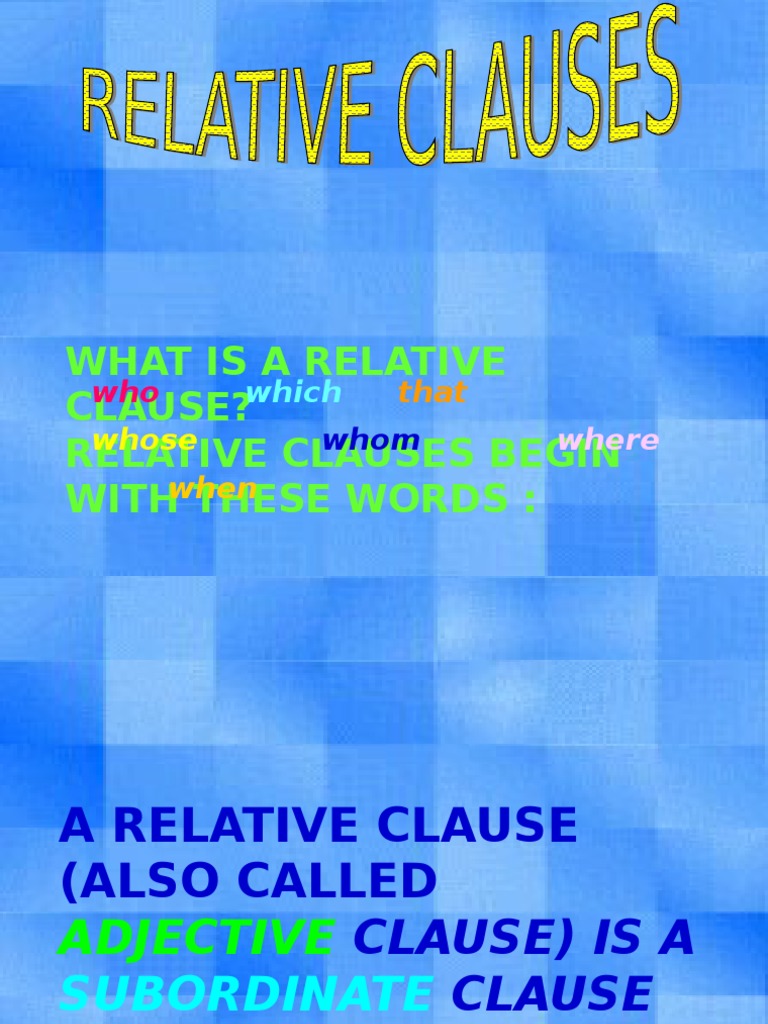 Understanding Relative Clauses | PDF | General Fiction
