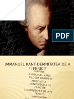 Immanuel Kant-Demnitatea de a Fi Fericit