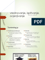 Vrednovanje, Ispitivanje, Ocjenjivanje