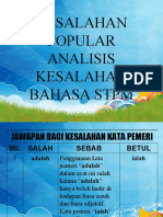 Kesalahan Popular Analisis Kesalahan Bahasa STPM