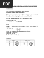 Test Atentie Concentrata Litere - ACL - Instructaj