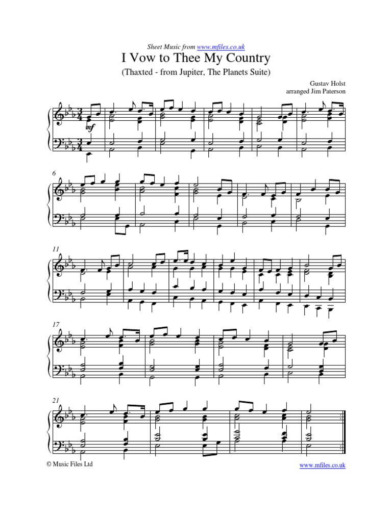 I Vow To Thee My Country PDF