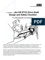 Power Take-Off (PTO) Driveshaft Design Safety Checklist