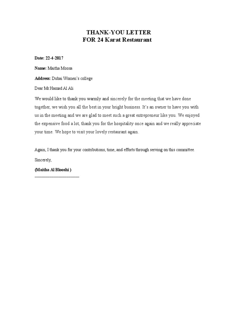 WHAT IS THE PURPOSE OF A THANK YOU LETTER intelligence overview