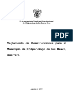 Reglamento de Construcciones Para El Municipio de Chilpancin