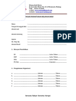 Formulir Pendaftaran Sakti 2016