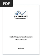 Download Product Requirements Document by Synergy Consulting Solutions SN34598704 doc pdf