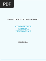 Download Media Council of Tanzania MCT Code of Ethics by Muhidin Issa Michuzi SN345990304 doc pdf