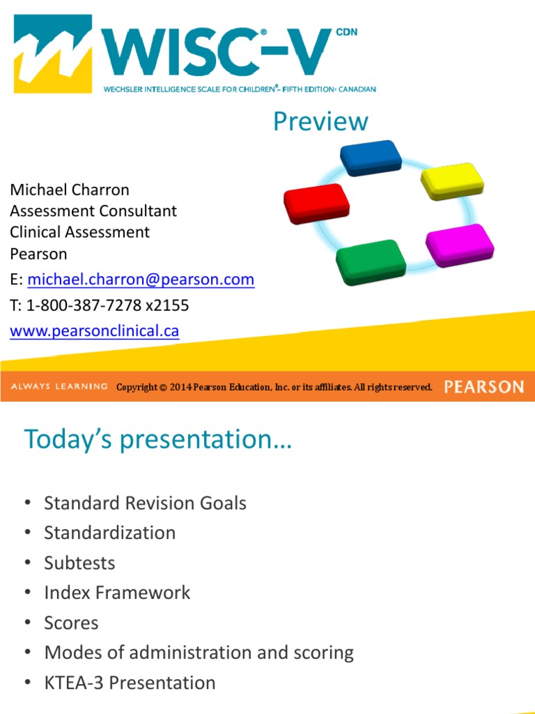 WISCV Quality Of Life Psychology & Cognitive Science