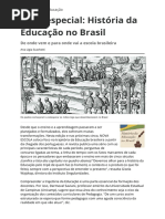 Serie Especial Historia Da Educacao No Brasil