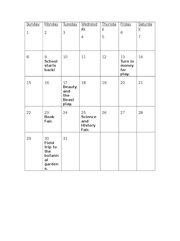 Calendar | PDF