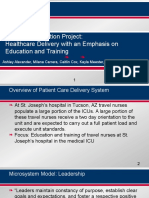 Concept Application Project: Healthcare Delivery With An Emphasis On Education and Training