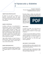 relación entre hipoacusia y diabetes mellitus tipo 2