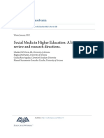 Social Media in Higher Education: A Literature Review and Research Directions