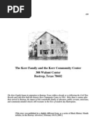 History of the Kerr Family and the Kerr Community Center in Bastrop, Texas