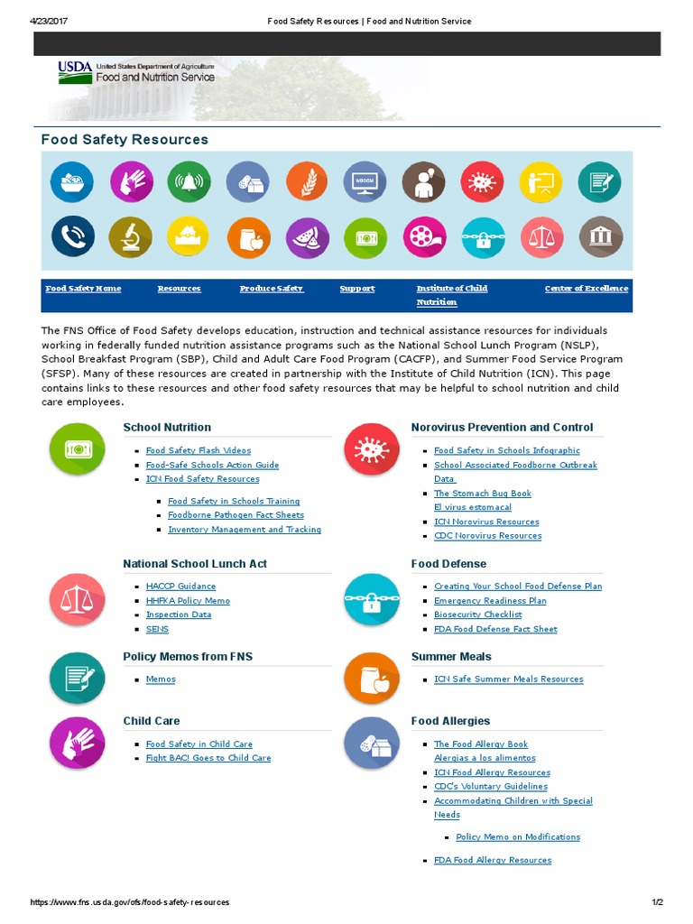 Food Safety Resources _ Food and Nutrition Service Food Safety