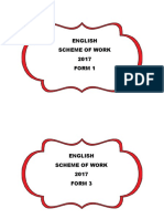 English Scheme of Work 2017 Form 1