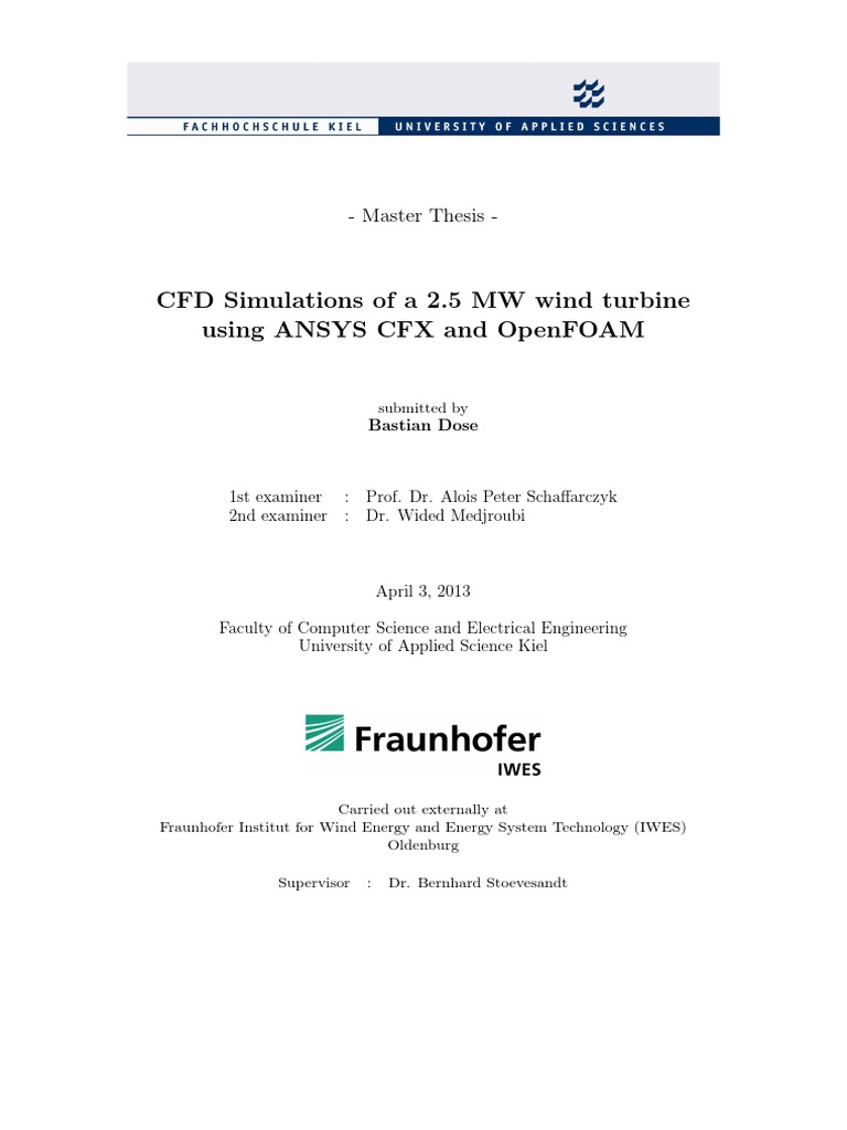 CFD Analysis of 2.5 MW Wind Turbine | PDF | Wind Power | Computational ...