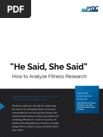 PTDC Analyze Fitness Research