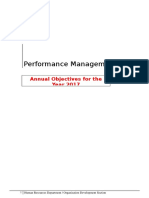 Performance Management: Annual Objectives For The Year 2017