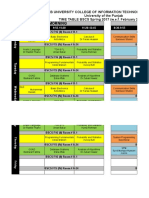 BS Time Table Spring 2017 - PUCIT New Campus