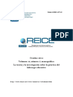 La Teoría y La Investigación Sobre La Práctica Del Liderazgo Educativo