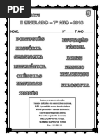 II Simulado 7ºs Anos 2016