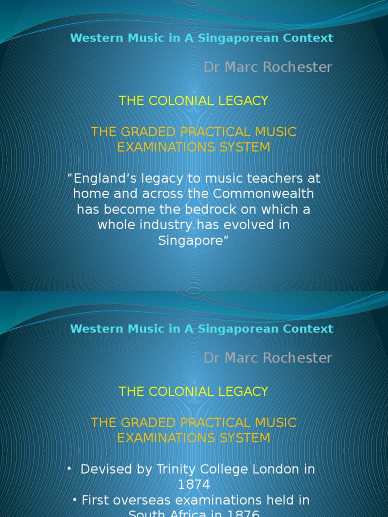 Western Music's Colonial Impact in Singapore | PDF | Standardized Tests ...