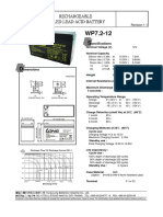 Rechargeable Sealed Lead Acid Battery: Pecifications