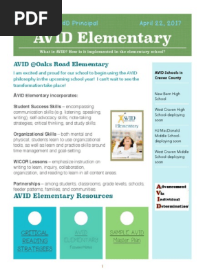 avid elementary april 2017