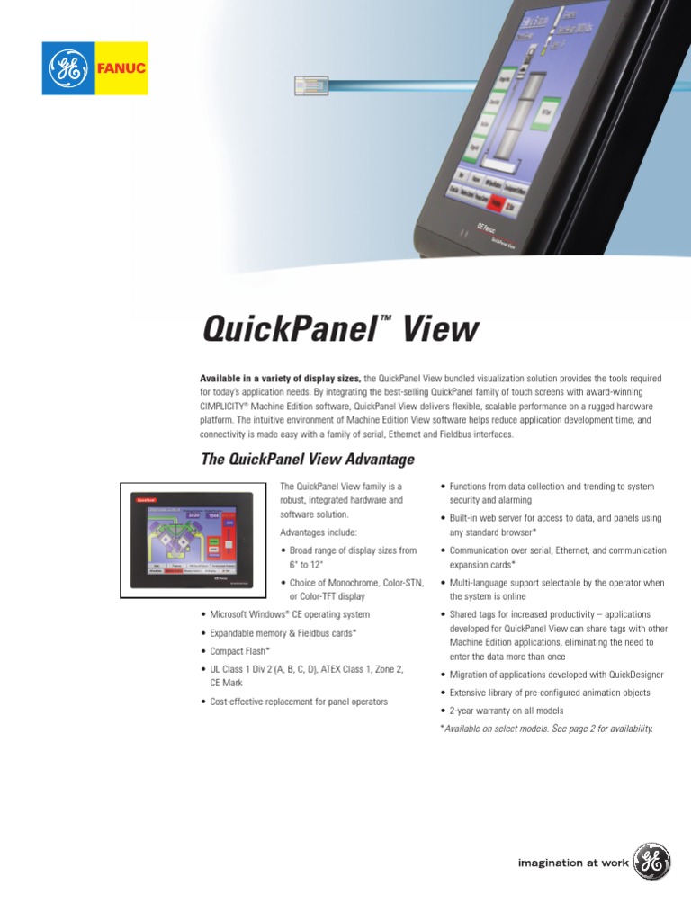 Quick Panel View Brochure Application Software Computer Hardware