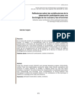 Reflexiones sobre las contribuciones de la observación participante