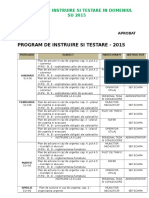 Program de Instruire Si Testare SU - 2013