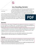 Revisiting Recovery Recycling Reclaim