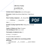 Portfolio Class Profile Form