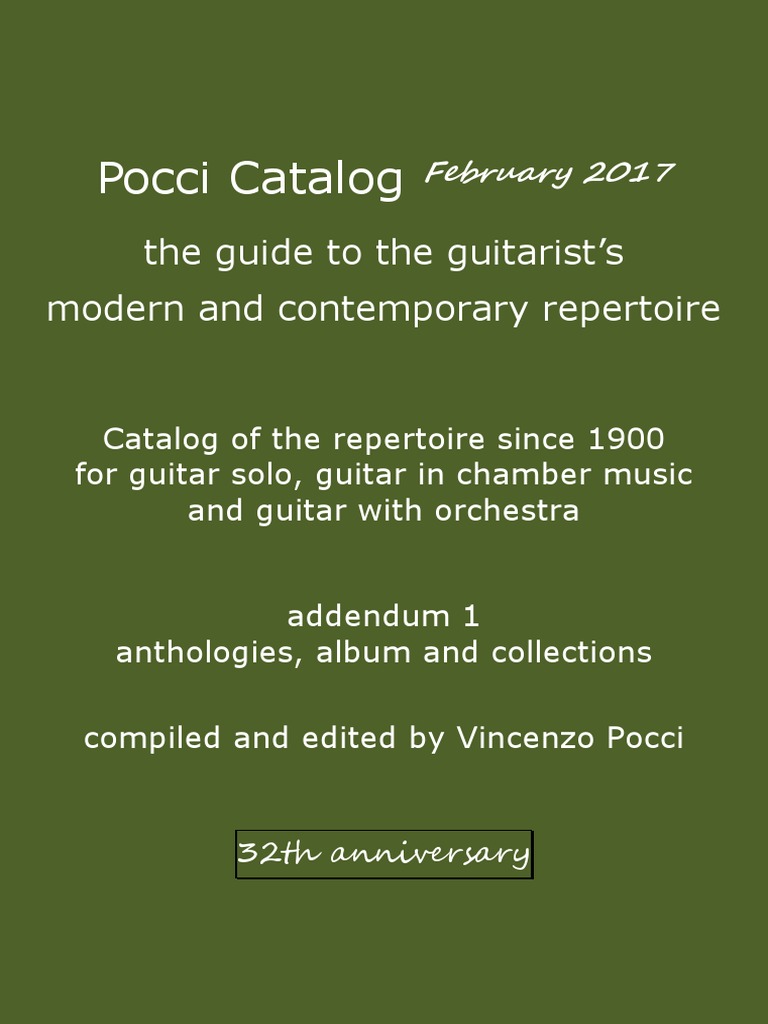 Pocci Catalog 32th February 2017 Anthologies Ragtime Blues
