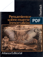 Feuerbach Ludwig Pensamientos Sobre Muerte e Inmortalidad PDF