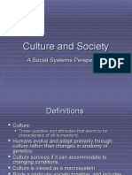 Culture and Society