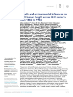 Genetic and Environmental Influences On Adult Human Height Across Birth Cohorts From 1886 To 1994