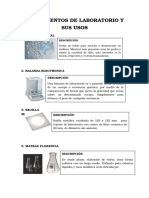 Instrumentos de laboratorio y sus usos