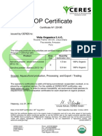 CERES NOP Certificate for Vida Organica SAC