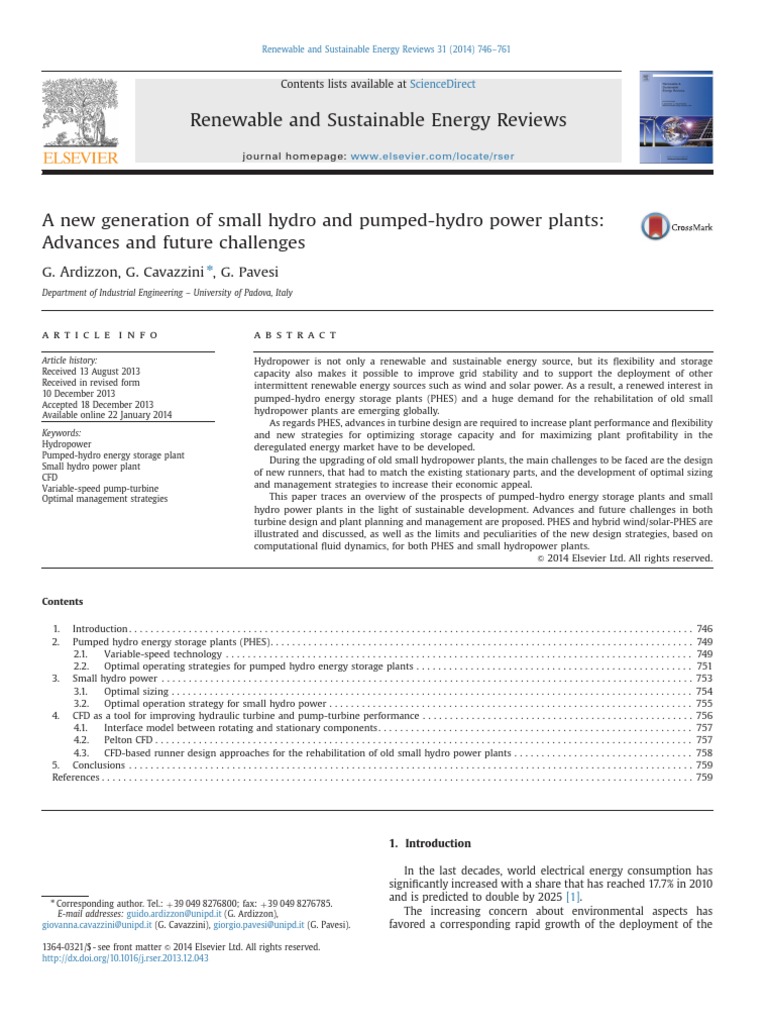 Art 01 - A New Generation of Small Hydro and Pumped-Hydro Power Plants ...