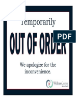 Out of Order Signs